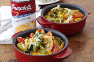 family budget campbells cheesy vegetable casserole