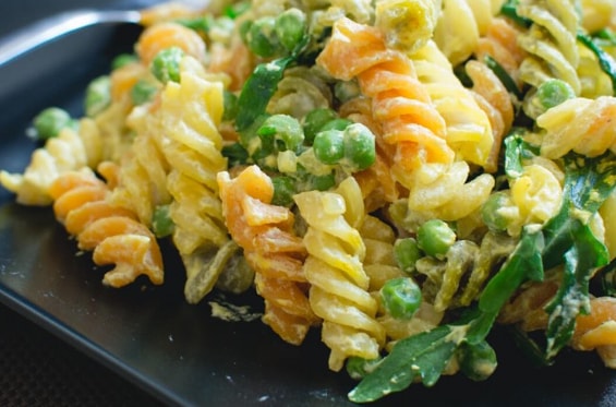 A bowl of Campbell's Soup vegetable pasta 