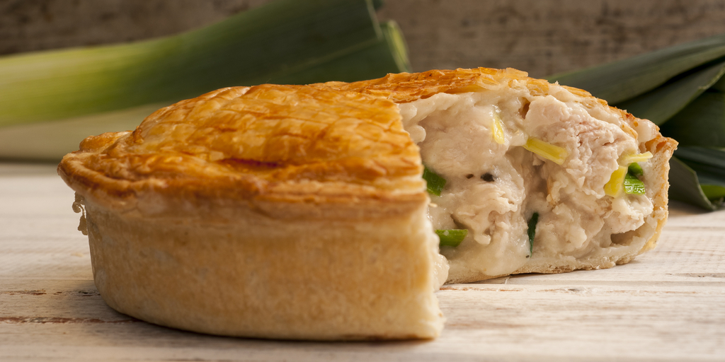 Chicken pie with chicken soup sauce