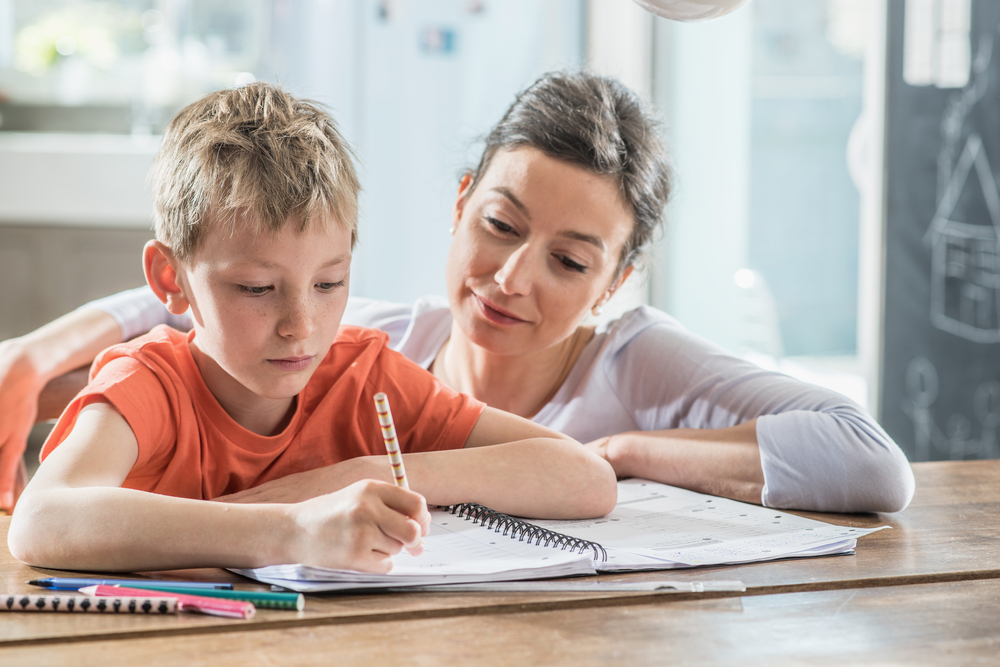 campbells-mum-and-son-doing-homework