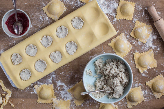 Turkey and cranberry ravioli 