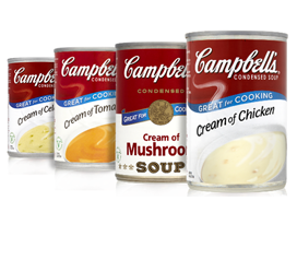 Campbells tins of soup