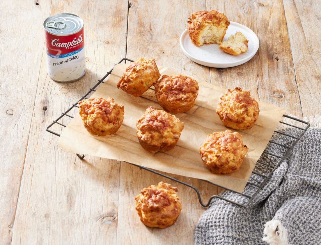 Bacon, Celery and Cheese Muffins
